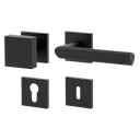 Vorschaubild Griffwerk Wechselgarnitur VAYA 137 TRI fast2fix Fast2Fix GK3 Rosetten eckig Knopf SQUARE Graphitschwarz R