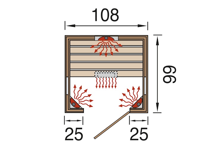 Weka Infrarot Kabine Tanilla Gr. 1 inkl. Linienstrahler