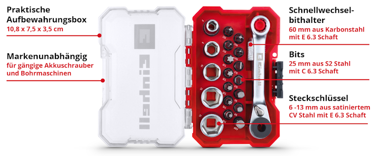 Einhell XS-CASE Bitkassette 21tlg LS 118683