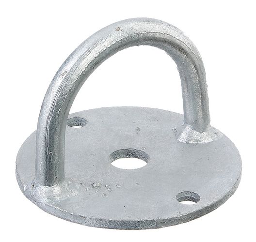 Alberts® Befestigungsbügel, feuerverzinkt, zum Aufschrauben, Aufschraubplatte ⌀100 mm 657239