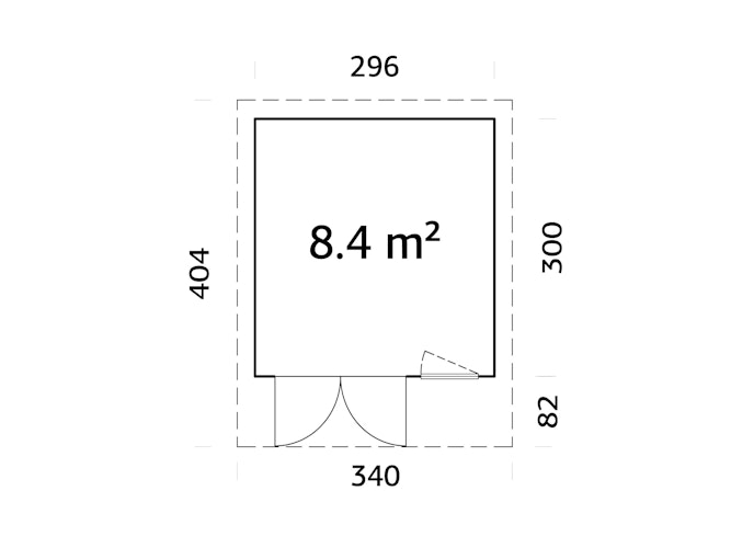 Palmako Gartenhaus Aurelia 8,4 m² - 44 mm