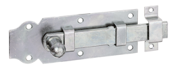Alberts® Türriegel, mit Knopf, gerade, mit Schlaufe, galvanisch verzinkt dickschichtpassiviert, Platte LxB140x52 mm 115401
