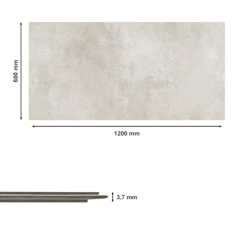 Revét Vinyl Wandfliese Beige Matt 120 x 60 cm