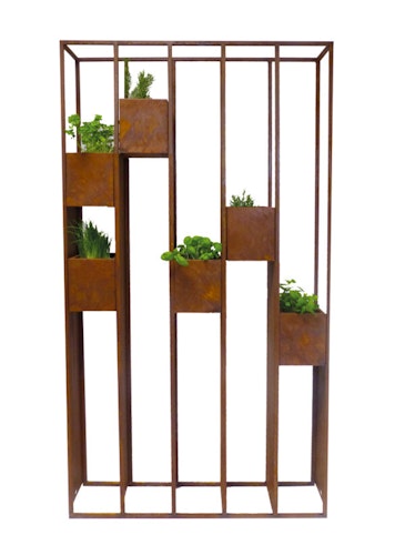 Badeko Pflanzregal „Lazise“ in Edelrostoptik 94 cm breit