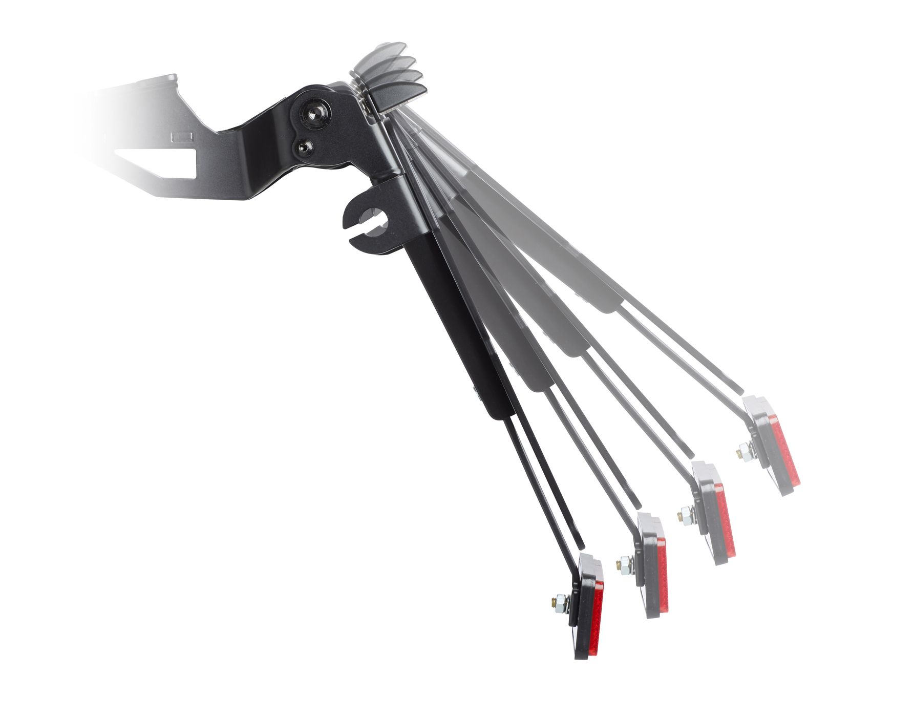 PROTECH V-SHAPE Kennzeichenhalter SET mit Reflektor und Beleuchtung Alu & Stahl Schwarz für APRILIA RSV4 / Factory, Tuono V4 / Factory