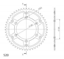 Supersprox Stealth-Kettenrad 520 51Z (Rot)