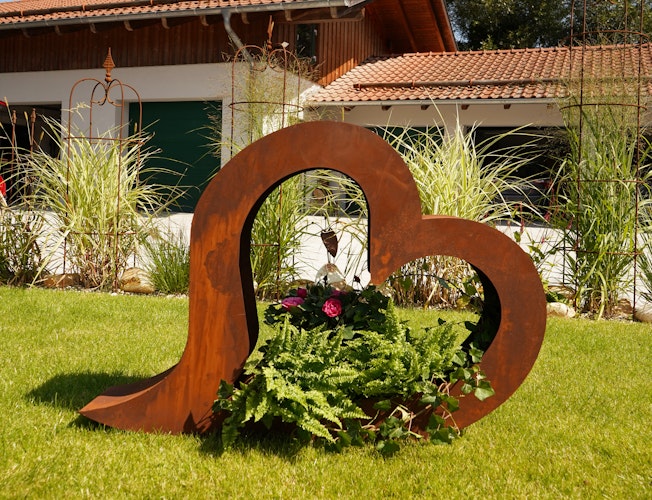 Badeko Herz „Lydia“ in Edelrostoptik (140 cm) zum Bepflanzen