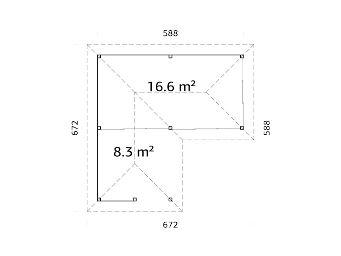 Palmako Pavillon Bianca 24,9 m² Set 223 Slide