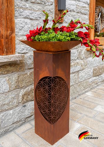 Badeko Säule ,,Lebensblume“ inkl. Schale & Außenbeleuchtung