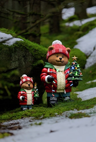 Konstsmide Weihnachtsbeleuchtung LED Teddybär groß batteriebetrieben,