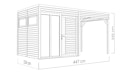 Vorschaubild Bertilo Element-Gartenhaus Cubus 2 Office inkl. Lounge-Anbau - 19 mm