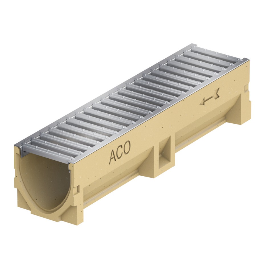 ACO Self® Euroline Entwässerungsrinne inkl. verzinktem Stegrost 0.5 m
