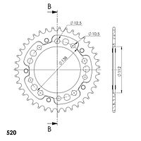 Supersprox Stealth-Kettenrad 520 38Z (Rot)