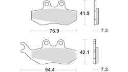 TRW Bremsbelag Typ EC Organisch mit ABE, Bremsbelag "MCB 664" Satz