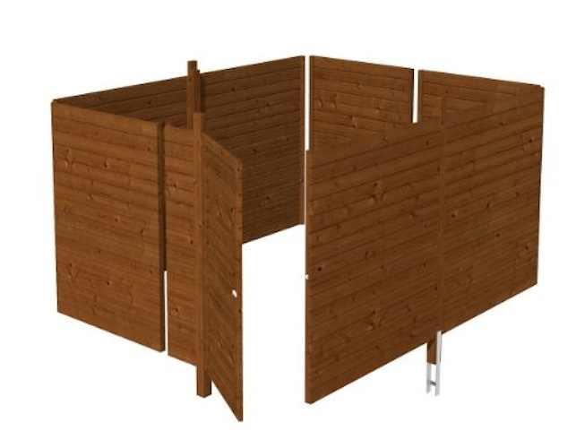 Skan Holz Abstellraum C4 für Carports - Profilschalung