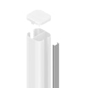 Vorschaubild TraumGarten Ersatzteil: Abschlussleiste für Pfosten Basic, Silber