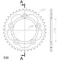 Vorschaubild Supersprox Alu-Kettenrad 530 39Z (Schwarz)