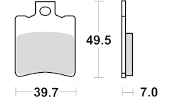 TRW Bremsbelag Typ EC Organisch mit ABE, Bremsbelag "MCB 696" Satz