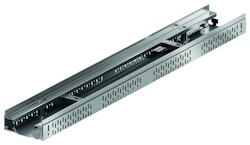 ACO Profiline Fassadenrinne, höhenverstellbar, Baubreite 100 mm-1 m-Edelstahl-108 - 168 mm