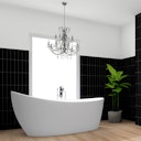 Vorschaubild Revét Vinyl Wandfliese Butcherblock Schwarz Hochglanz 120 x 60 cm