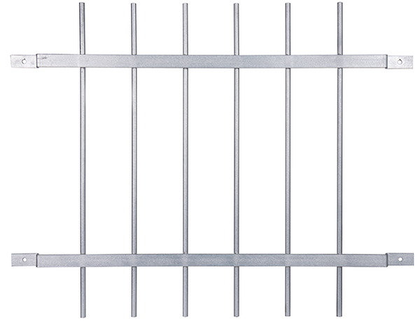 Alberts® Fenstergitter Friedberg f.Außenwand feuerverzinkt zum Aufschr. BxH 940x740 mm