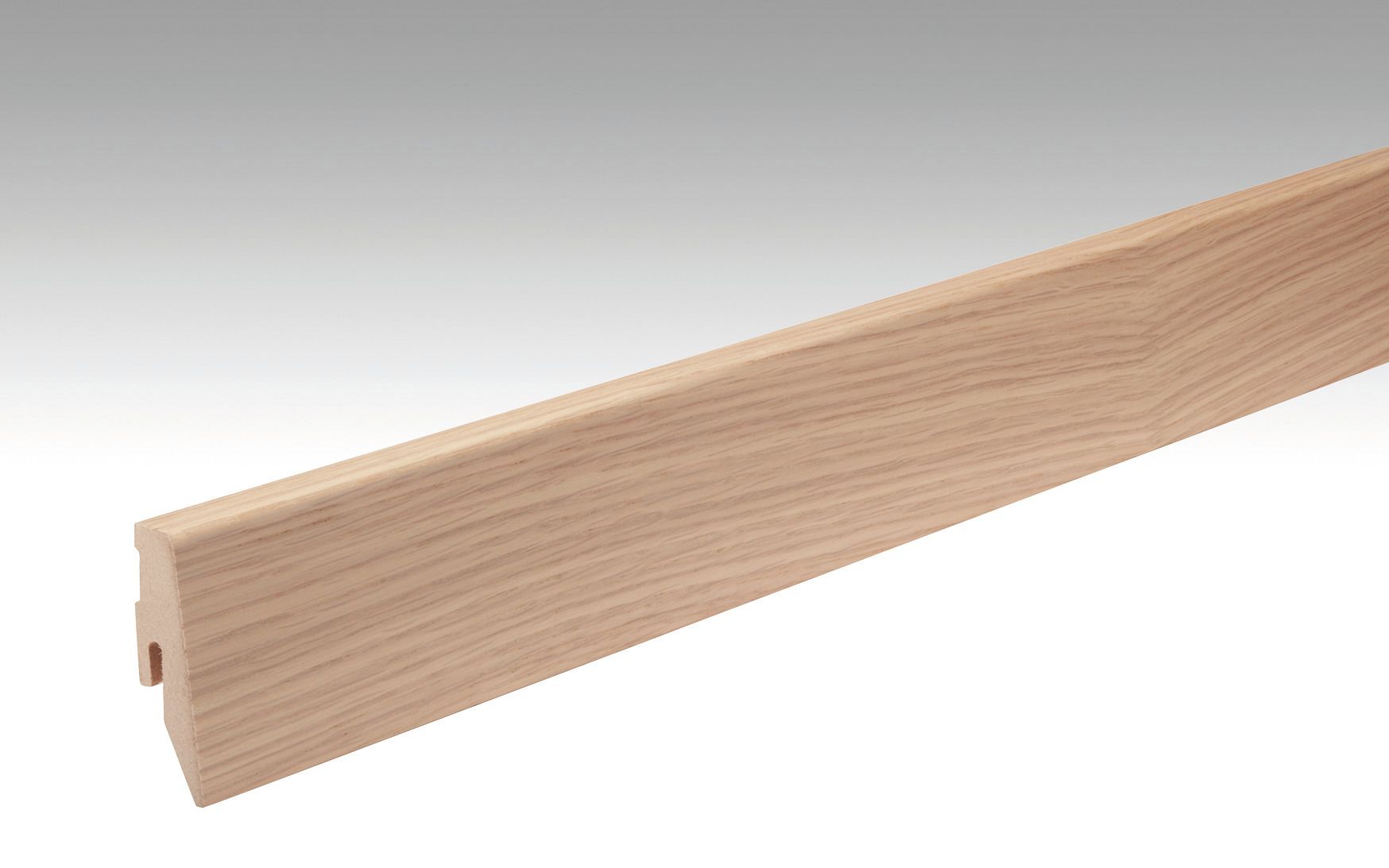 MEISTER Fußleiste Profil 3 PK Eiche Optik gelaugt 1045 für Parkettböden - 2380 x 60 x 20 mm