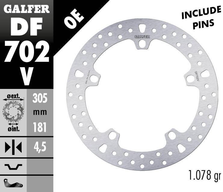 Galfer Bremsscheibe DF702 Rund inkl. Montagekit