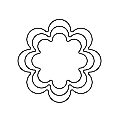 Kaiser Terrassen-Ausstechform-Set 3-teilig 8er Rosette