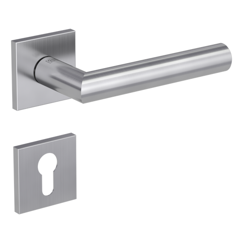 Griffwerk VAYA 128 LUCIA fast2fix Fast2Fix GK3 Rosetten eckig Profilzylinder Edelstahl matt