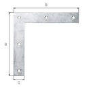 Vorschaubild Alberts® Eckwinkel 120x120x20 mm Edelstahl