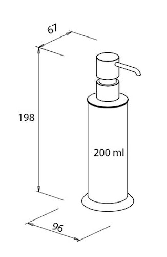 Bravat Flüssigseifenspender Varuna freistehend, chrom