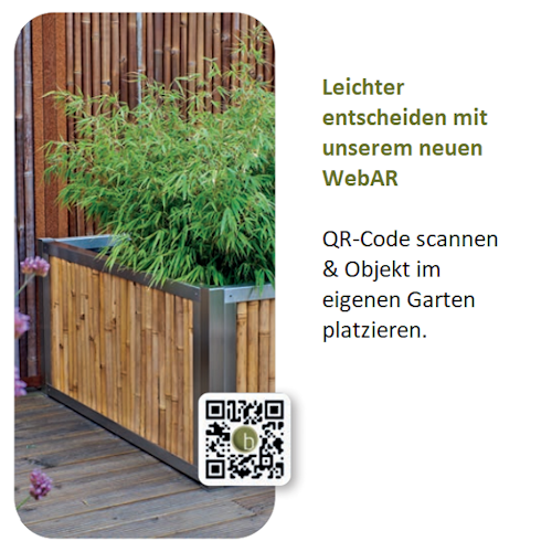 BambusBASIS Hochbeet mit Kokosfrostschutzmatte - Profile Edelstahl