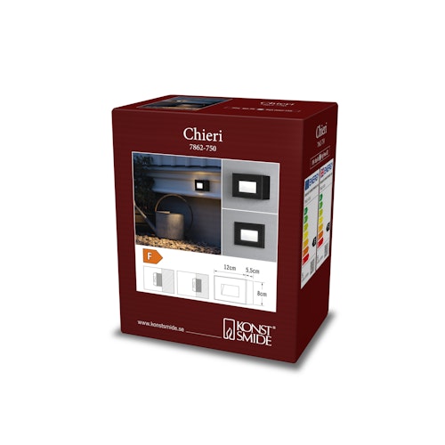 Konstsmide Wandleuchte Chieri Rechteck, versch. Farben