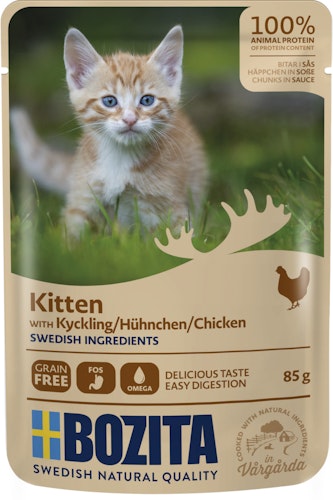 Bozita Kitten Häppchen in Soße 85g Katzennassfutter