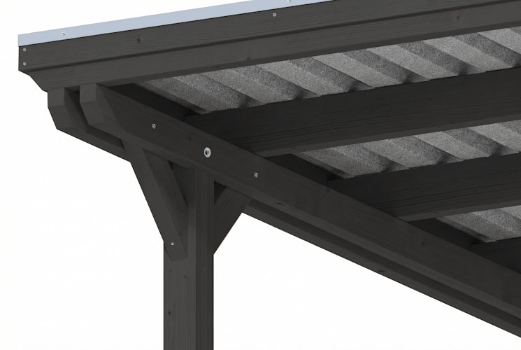 Skan Holz Emsland - Flachdach Caravan-Carport aus Leimholz Breite 402 cm