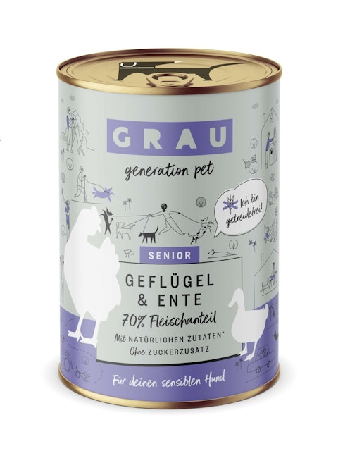 grau Hund 400 Gramm HundenassfutterVorschaubild