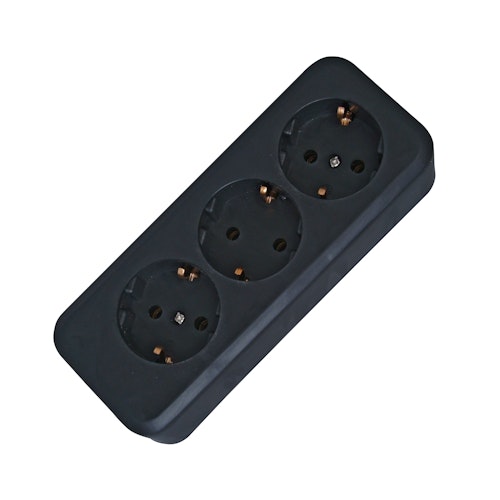 Kopp Schutzkontakt-Steckdosenleiste 3-fach schwarz