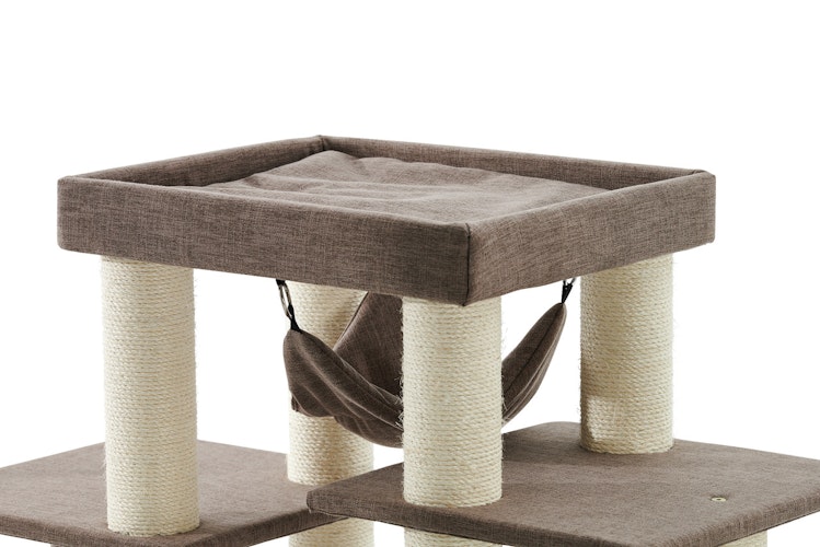 Nobby Kratzbaum Hital 85x50x157cm Leinenoptik braun