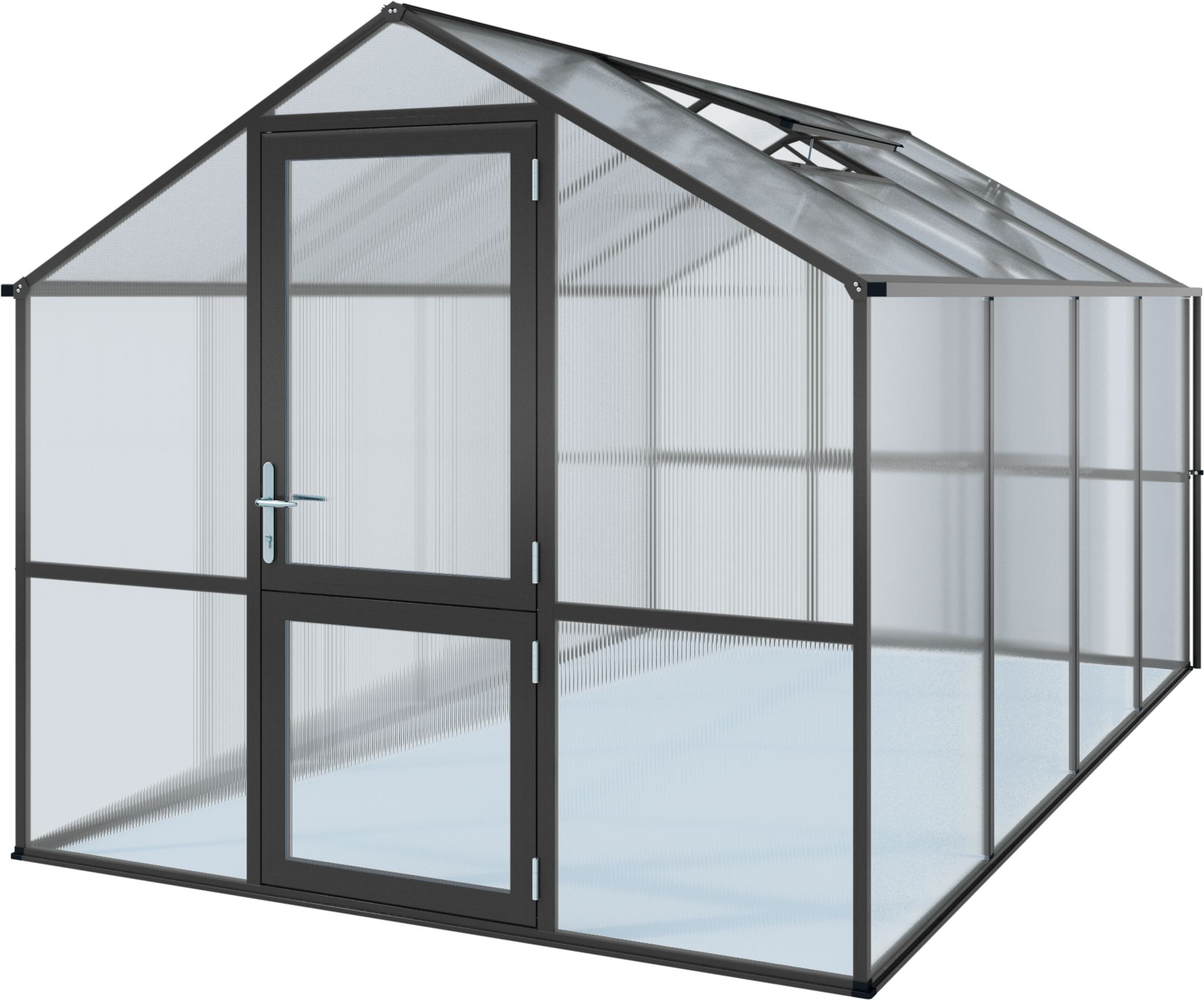 KGT Gewächshaus Rose Typ IV-anthrazit-2,33 x 4,29 m