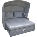 Vorschaubild Garden Pleasure Funktionssofa MONTE CARLO, Polyrattan Dunkelgrau / Kissen 100 % Polyester Grau