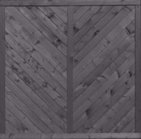 T&J NIGHTLINE-Serie Profilbrettzaun, 180 x 180 cm, dunkelgrau lasiert, Rahmen 40/78 mm, Profilbretter 16/118 mm 