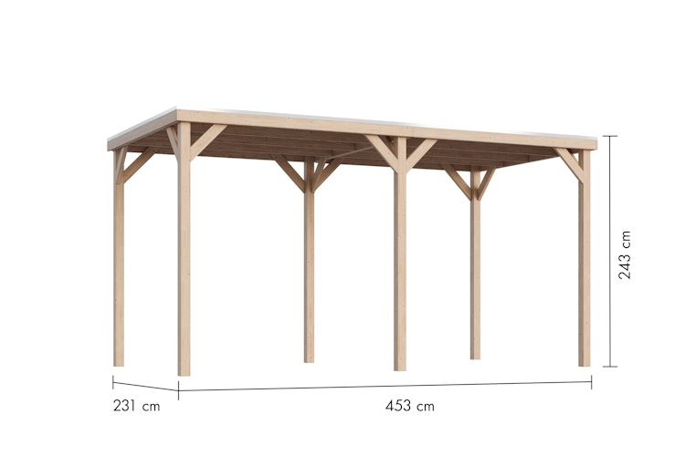 Karibu Pavillon Cubeco mit Flachdach
