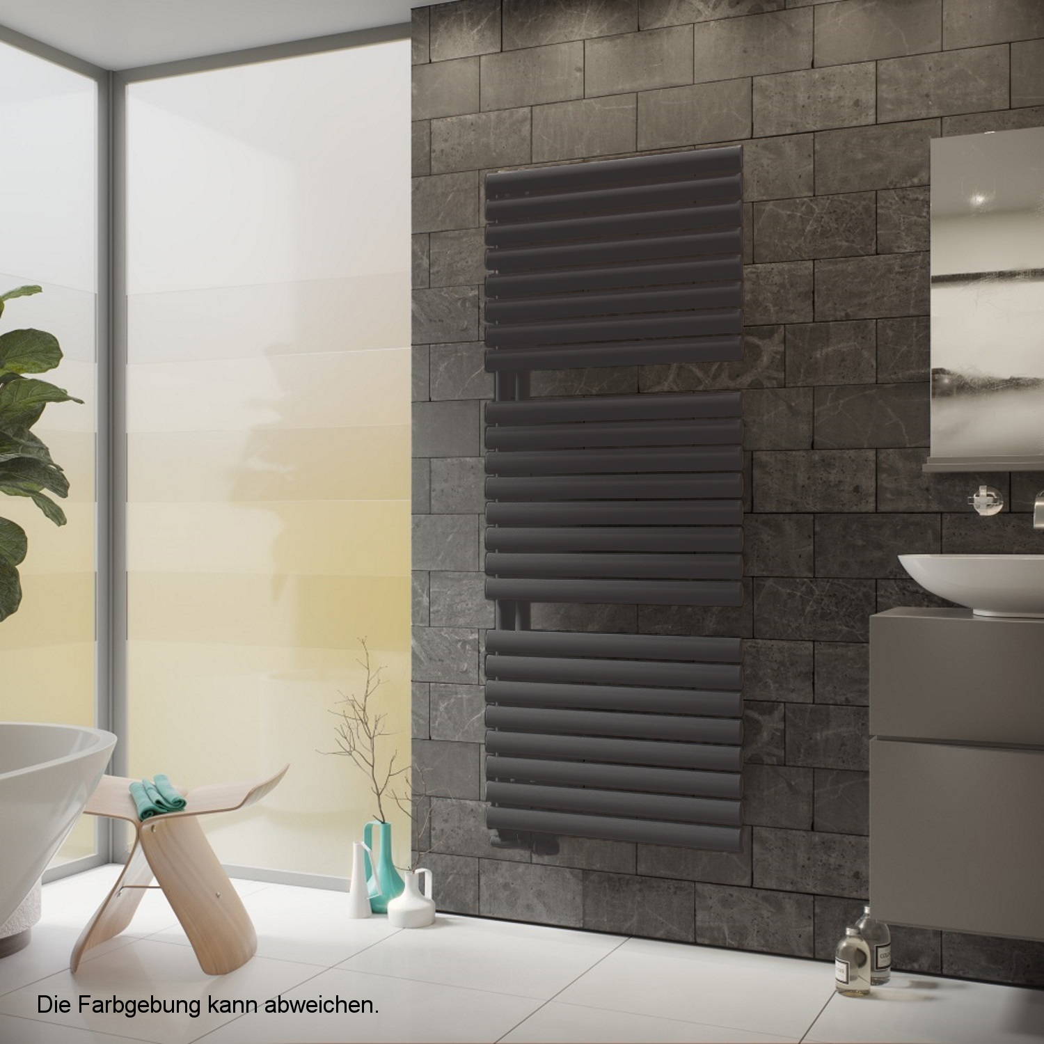 Thumbnail - Ximax Badheizkörper FORTUNA-Open H: 1802 mm B: 600 mm T: 80 mm anthrazit RAL 7016