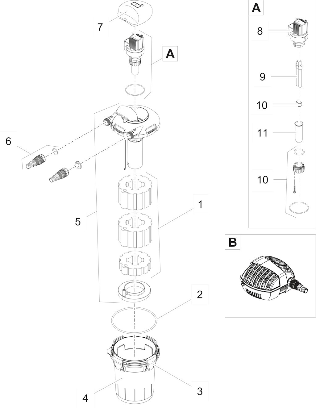 Explosionszeichnung Ersatzteile