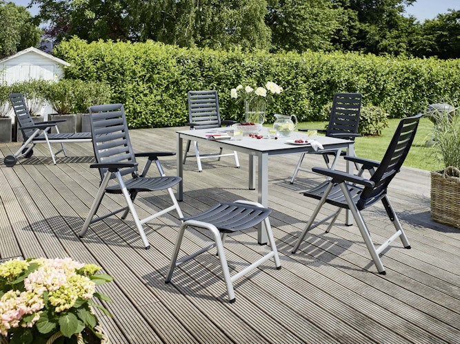 Kettler Multipositionssessel WAVE, Aluminium Silber / Kunststoff Anthrazit