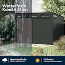 Vorschaubild Suncast Kunststoff-Gerätehaus Modernist mit Schiebetür – stahlverstärkt
