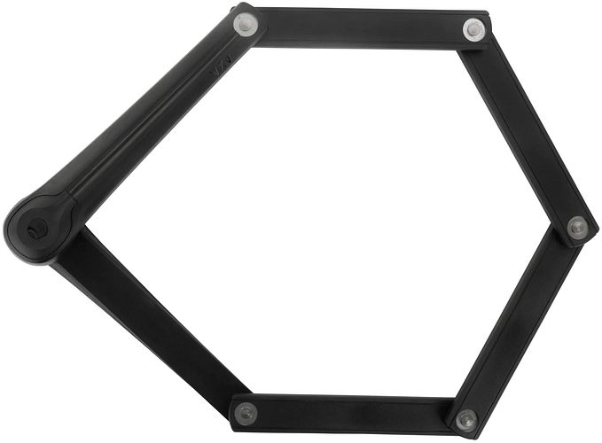 Axa Fold Faltschloss 100 cm schwarz 2,5" Mod. 25