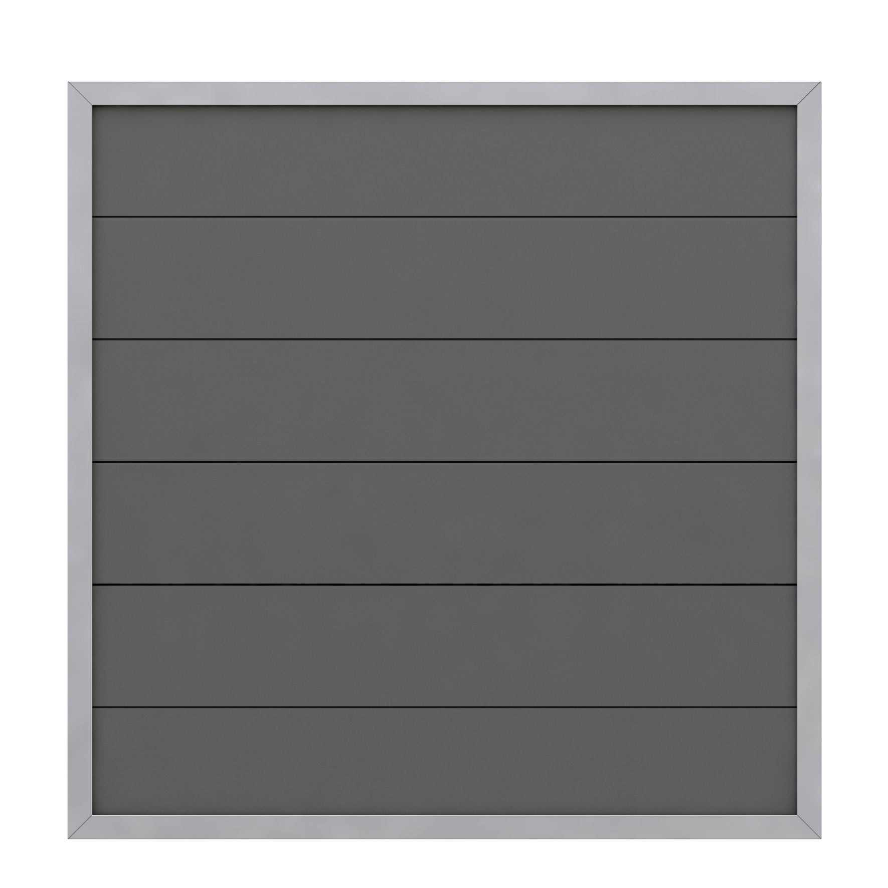 TraumGarten Design WPC Alu Rahmen Silber 1800 x 1800 mm
