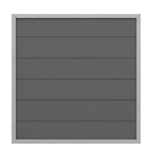 TraumGarten Design WPC Alu Rahmen Silber 1800 x 1800 mm