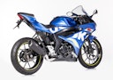 Vorschaubild SHARK KOMPLETTANLAGE Edelstahl beschichtet schwarz-matt DSX-10 für SUZUKI GSX-R 125,GSX-S 125 EURO5  